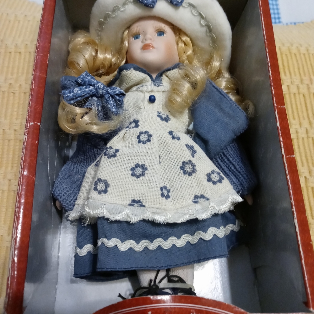 New in box Sandra Lee porcelain doll